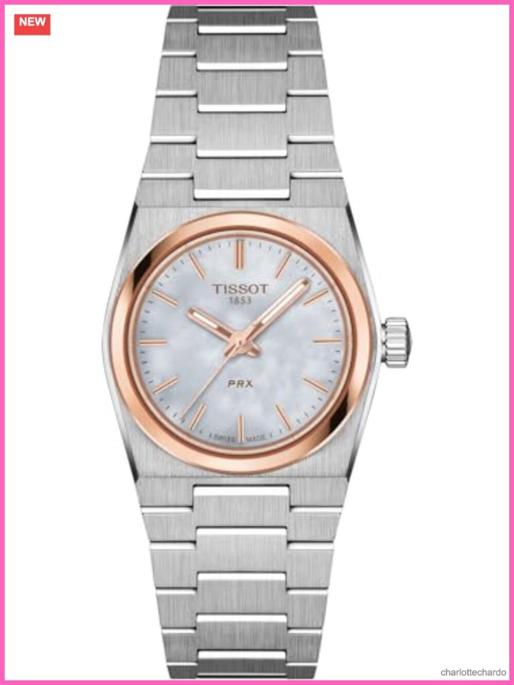 Tissot PRX Swiss Quartz 25mm MOP Dial Ladies Watch Stainless Steel